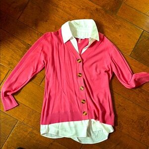 Women's Pink Cardigan Sweater